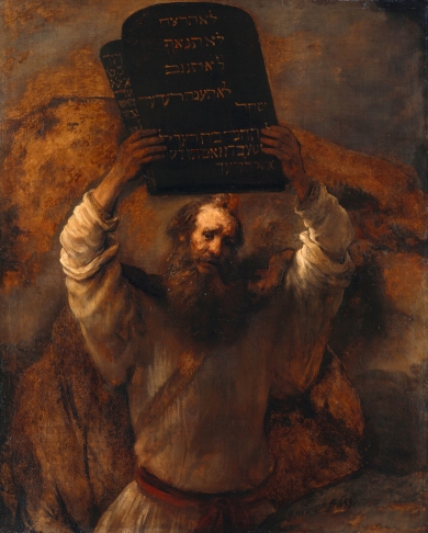 Rembrandt's "Moses with the Tablets of the Law."