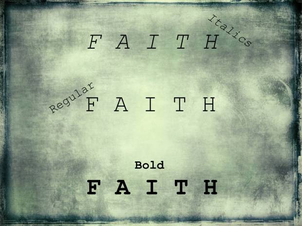 bold faith